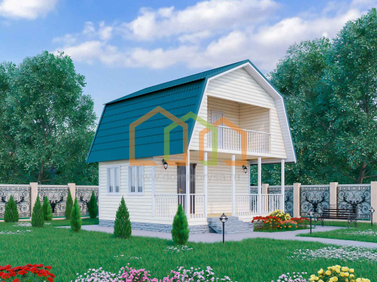 Каркасная баня с мансардой Венера (К)